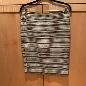 Black and white pencil skirt